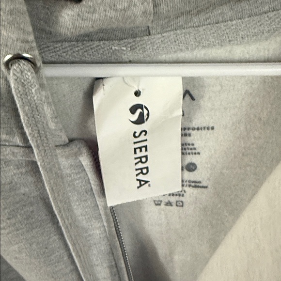 RVCA Light Gray Zip-Up Hoodie nwt size large - Picture 4 of 5